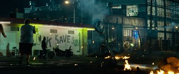 Movie still from “Transformers” (2007), directed by Michael Bay – Extreme Wide shot, High angle