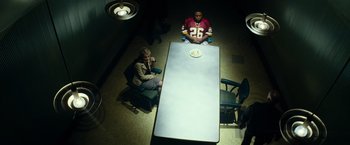 Movie still from “Transformers” (2007), directed by Michael Bay – Wide shot, High angle