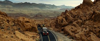 Movie still from “Transformers” (2007), directed by Michael Bay – Extreme Wide shot, High angle