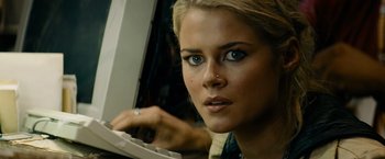 Movie still from “Transformers” (2007), directed by Michael Bay – Close Up shot, Over the shoulder angle