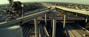 Movie still from “Transformers” (2007), directed by Michael Bay – Extreme Wide shot, High angle