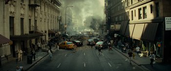 Movie still from “Transformers” (2007), directed by Michael Bay – Extreme Wide shot, High angle