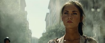 Movie still from “Transformers” (2007), directed by Michael Bay – Close Up shot, Low angle