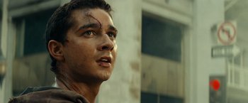 Movie still from “Transformers” (2007), directed by Michael Bay – Close Up shot, Low angle