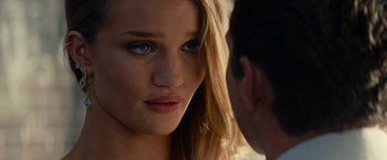 A woman's face as a man looks at her