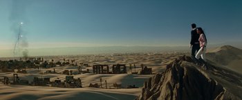 Movie still from “Transformers: Revenge of the Fallen” (2009), directed by Michael Bay – An image of an empty desert area with sand dunes; Extreme Wide shot, High angle
