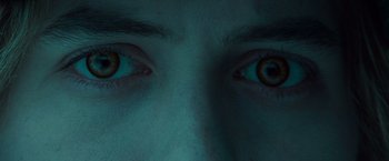 Movie still from “Twilight” (2008), directed by Catherine Hardwicke – View of the eyes of a person; Extreme Close Up shot, Overhead angle