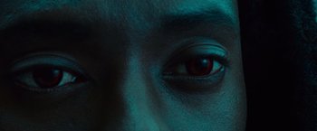 Movie still from “Twilight” (2008), directed by Catherine Hardwicke – View of a person's eyes in the dark; Extreme Close Up shot, Overhead angle