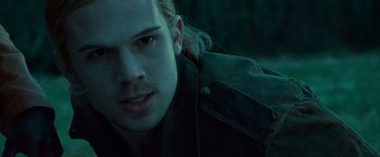 Movie still from “Twilight” (2008), directed by Catherine Hardwicke – A person wearing a jacket; Close Up shot, Low angle