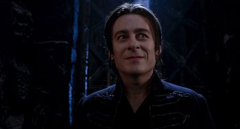 Movie still from “Van Helsing” (2004), directed by Stephen Sommers – A person wearing a jacket; Close Up shot, Low angle