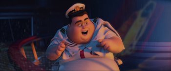 Movie still from “WALL·E” (2008), directed by Andrew Stanton – An animated picture of captain haddock from the movie ratatouille; Medium shot, Low angle