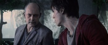 Movie still from “Warm Bodies” (2013), directed by Jonathan Levine – A man and a woman looking at one another; Close Up shot, Over the shoulder angle