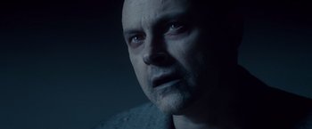 Movie still from “Warm Bodies” (2013), directed by Jonathan Levine – A person looking at the camera; Close Up shot, Over the shoulder angle