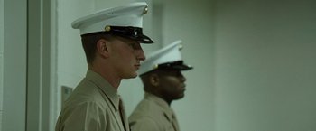 Movie still from “Warrior” (2011), directed by Gavin O'Connor – A couple of men standing next to each other; Close Up shot, Low angle