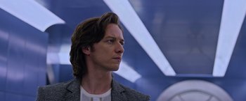 Movie still from “X-Men: Apocalypse” (2016), directed by Bryan Singer – A person with long hair; Close Up shot, Low angle