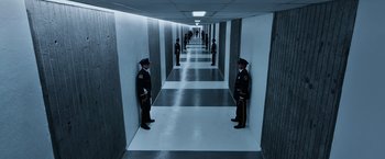 Movie still from “X-Men: Days of Future Past” (2014), directed by Bryan Singer – Extreme Wide shot, High angle