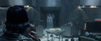 Movie still from “X-Men: Days of Future Past” (2014), directed by Bryan Singer – Wide shot, High angle