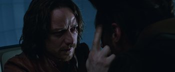 Movie still from “X-Men: Days of Future Past” (2014), directed by Bryan Singer – Close Up shot, Over the shoulder angle