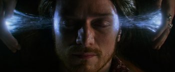 Movie still from “X-Men: Days of Future Past” (2014), directed by Bryan Singer – Extreme Close Up shot, Overhead angle