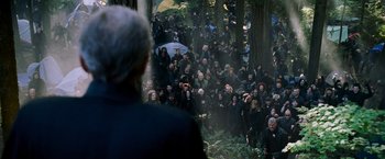 Movie still from “X-Men: The Last Stand” (2006), directed by Brett Ratner – Wide shot, High angle