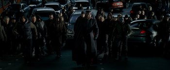 Movie still from “X-Men: The Last Stand” (2006), directed by Brett Ratner – Wide shot, High angle