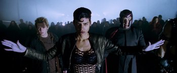 Movie still from “X-Men: The Last Stand” (2006), directed by Brett Ratner – Medium shot, Low angle