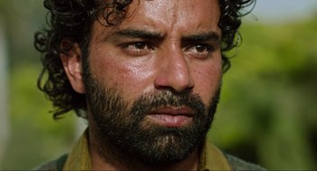 Movie still from “Zero Dark Thirty” (2012), directed by Kathryn Bigelow – A person with a beard; Close Up shot, Low angle