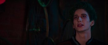 Movie still from “Zombies 3” (2022), directed by Paul Hoen – A man with a beard is looking at the camera; Close Up shot, Over the shoulder angle