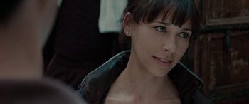 Movie still from “Celeste & Jesse Forever” (2012), directed by Lee Toland Krieger – A person wearing a jacket; Close Up shot, Over the shoulder angle