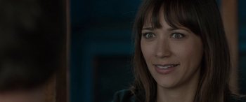 Movie still from “Celeste & Jesse Forever” (2012), directed by Lee Toland Krieger – A woman's eyes and face; Close Up shot, Over the shoulder angle