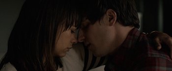 Movie still from “Celeste & Jesse Forever” (2012), directed by Lee Toland Krieger – A person with their head on a pillow; Close Up shot, Overhead angle