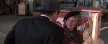 Movie still from “Funny Lady” (1975), directed by Herbert Ross – A man and a woman talking to each other; Medium shot, Over the shoulder angle