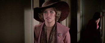 Movie still from “Funny Lady” (1975), directed by Herbert Ross – A person wearing a hat; Close Up shot, High angle