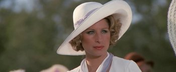 Movie still from “Funny Lady” (1975), directed by Herbert Ross – A person wearing a hat; Close Up shot, Low angle