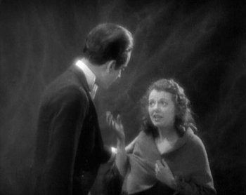 Movie still from “Street Angel” (1928), directed by Frank Borzage – A man and a woman talking to each other; Medium shot, High angle