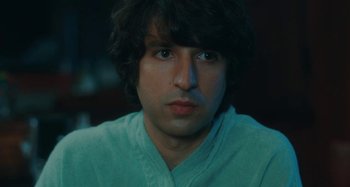 Movie still from “Taking Woodstock” (2009), directed by Ang Lee – A person wearing a shirt; Close Up shot, High angle