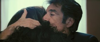 Movie still from “88 Minutes” (2007), directed by Jon Avnet – A person with long hair; Close Up shot, Over the shoulder angle