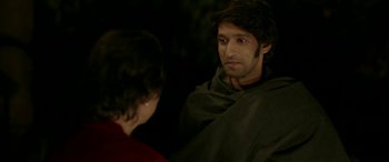 Movie still from “A Death in the Gunj” (2016), directed by Konkona Sen Sharma – A man and a woman are looking at one another; Close Up shot, Over the shoulder angle