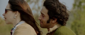 Movie still from “A Death in the Gunj” (2016), directed by Konkona Sen Sharma – A person with long black hair; Close Up shot, Low angle