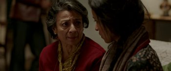 Movie still from “A Death in the Gunj” (2016), directed by Konkona Sen Sharma – Two women are talking to each other in a room; Close Up shot, Over the shoulder angle