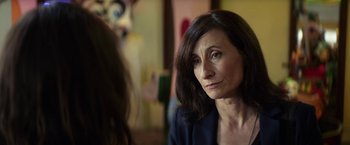 Movie still from “A Fantastic Woman” (2017), directed by Sebastián Lelio – A person looking at another person; Close Up shot, Over the shoulder angle