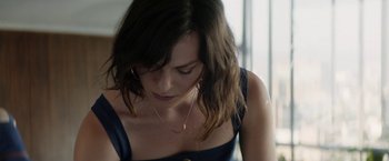 Movie still from “A Fantastic Woman” (2017), directed by Sebastián Lelio – A person wearing a necklace; Close Up shot, High angle