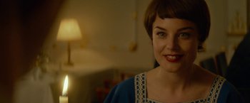 Movie still from “A Man Called Ove” (2015), directed by Hannes Holm – A person with short brown hair; Close Up shot, Over the shoulder angle