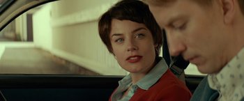 Movie still from “A Man Called Ove” (2015), directed by Hannes Holm – A person sitting in a car; Close Up shot, Over the shoulder angle