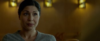 Movie still from “A Man Called Ove” (2015), directed by Hannes Holm – A woman's face in front of a window; Close Up shot, Over the shoulder angle