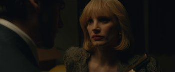 Movie still from “A Most Violent Year” (2014), directed by J.C. Chandor – A person wearing a dress; Close Up shot, Over the shoulder angle