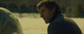 Movie still from “A Most Violent Year” (2014), directed by J.C. Chandor – A person wearing a jacket; Close Up shot, Over the shoulder angle