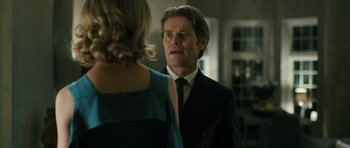 Movie still from “A Most Wanted Man” (2014), directed by Anton Corbijn – A man and a woman are looking at one another; Close Up shot, Over the shoulder angle