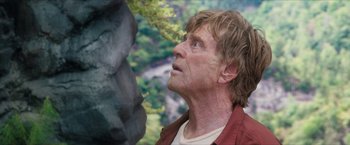 Movie still from “A Walk in the Woods” (2015), directed by Ken Kwapis – An older man looking up at the sky; Close Up shot, Low angle