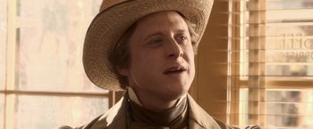 Movie still from “Abraham Lincoln: Vampire Hunter” (2012), directed by Timur Bekmambetov – A person wearing a hat; Close Up shot, Low angle